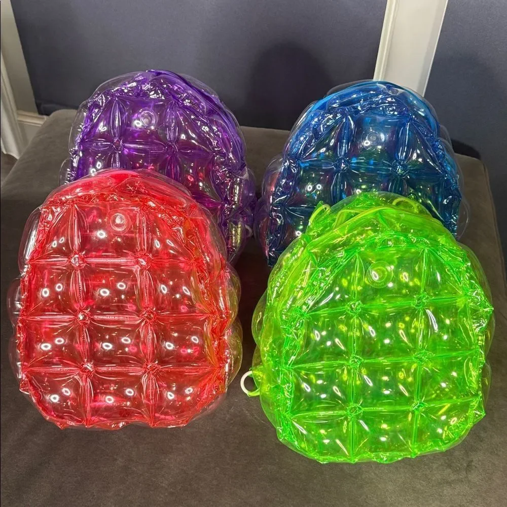 Pink Inflatable Bubble Backpack Zipper Closure One Size NEW